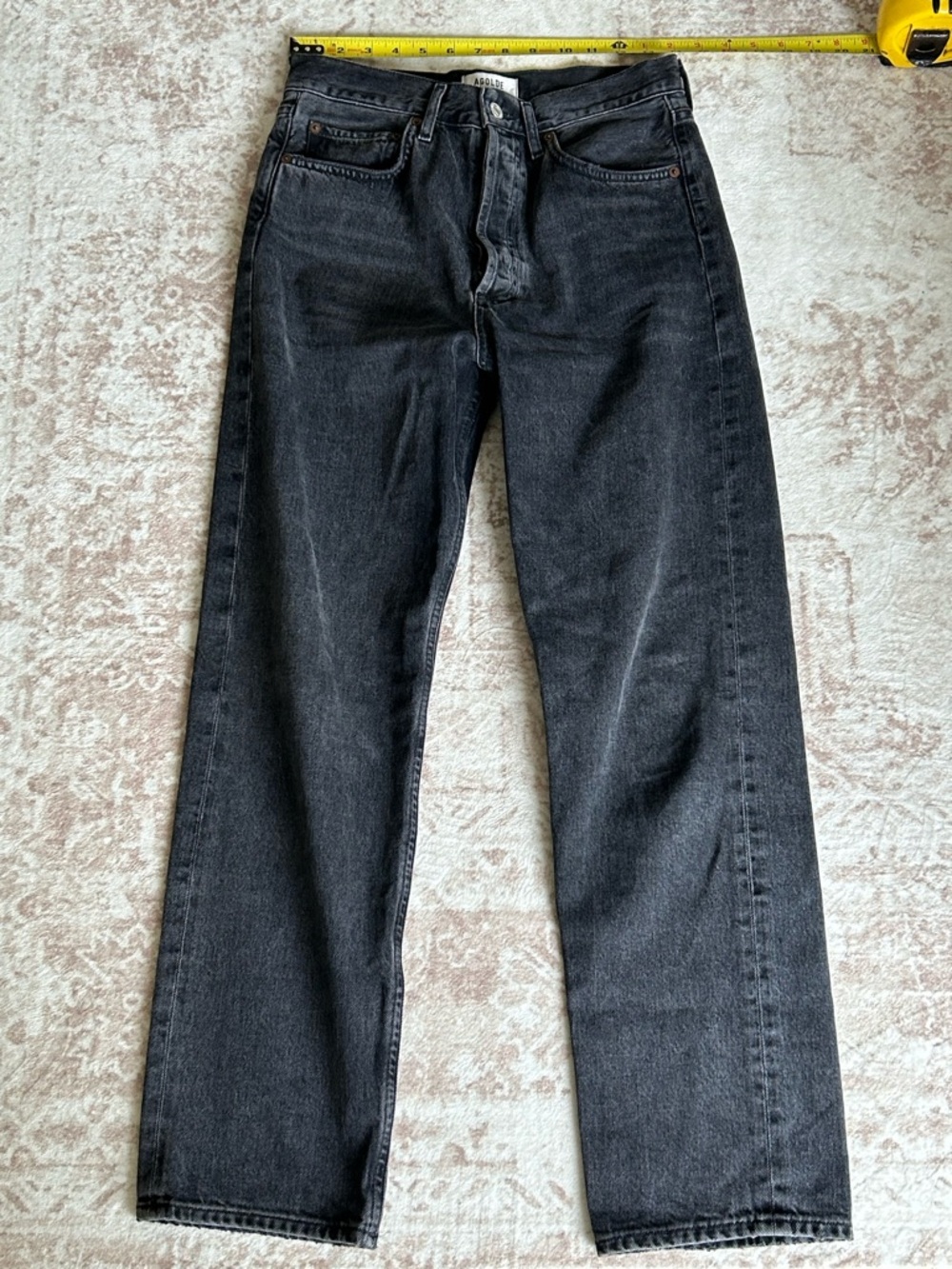 AGOLDE Fen High Rise Relaxed Taper Jeans Black Size 26